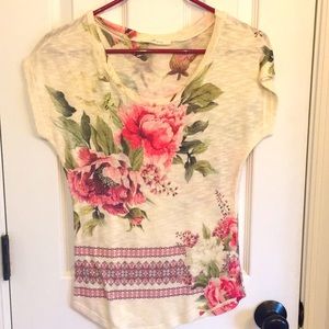 Floral knit top